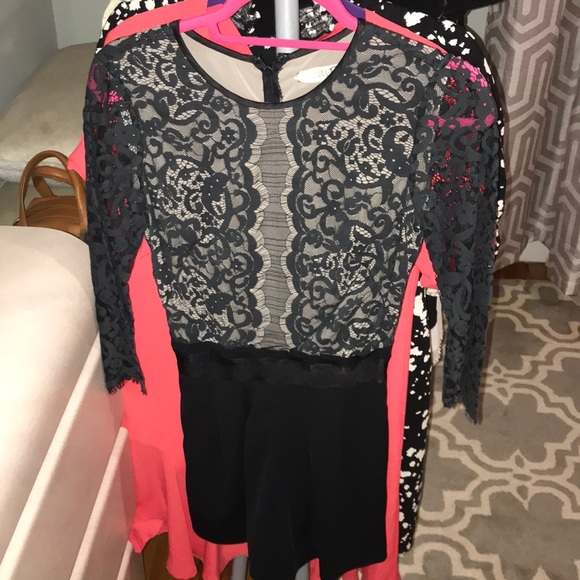 Erin Fetherstein Black Lace Romper - Picture 3 of 7